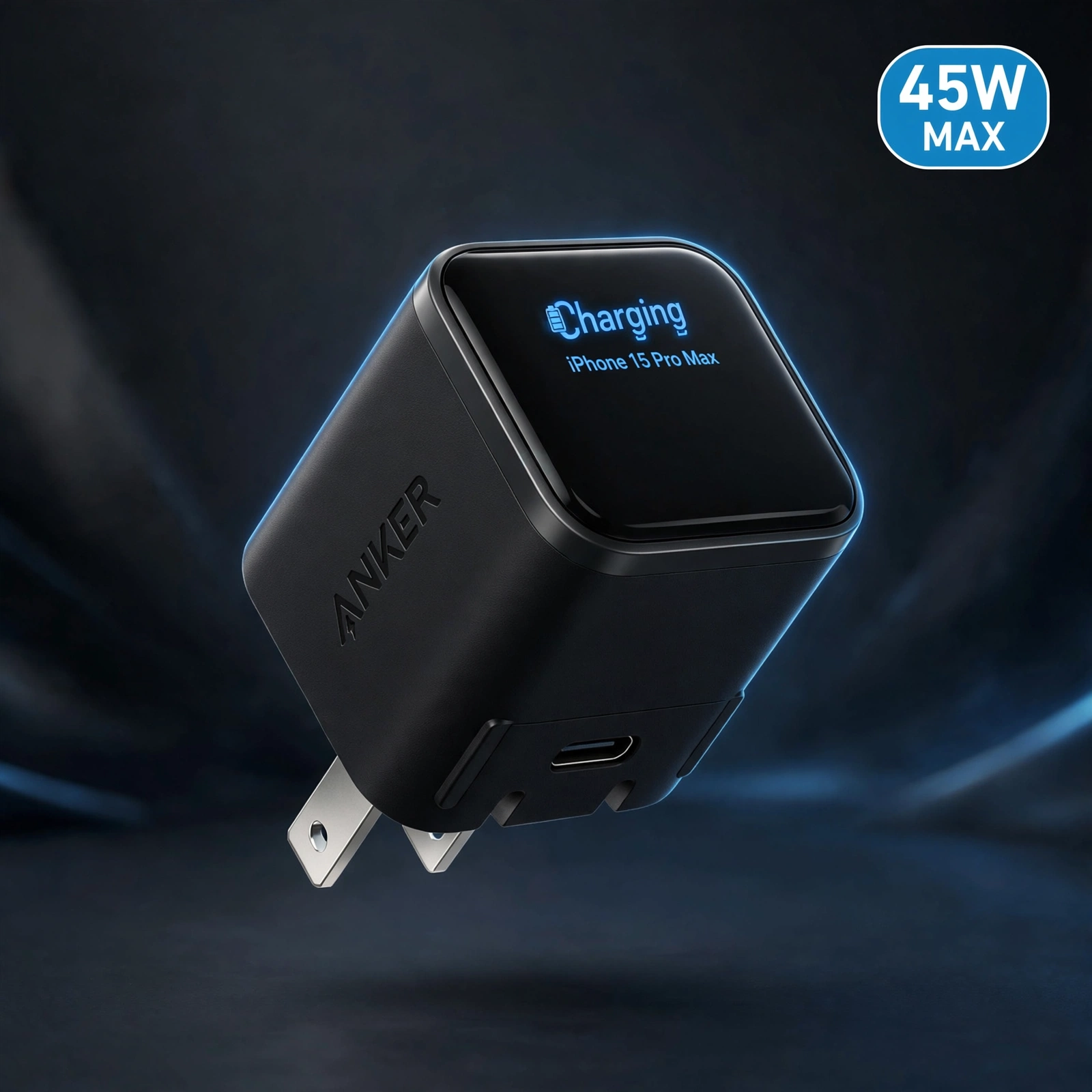 Anker Nano 45W USB-C Wall Charger with Smart Display